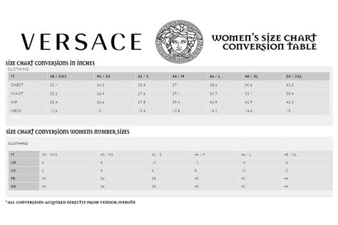 versace swim sizing|versace size conversion chart.